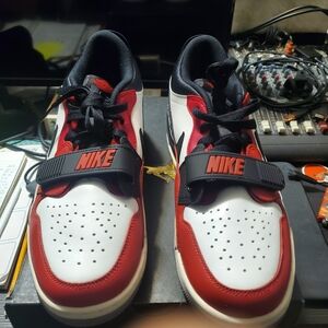 Nike Kids Sneakers in Red, Black, and White